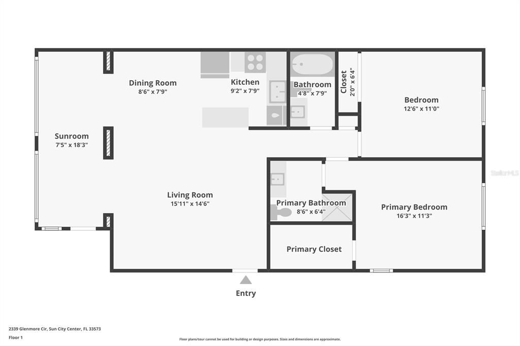 На продажу: $154,900 (2 спален, 2 ванн, 960 Квадратных фут)