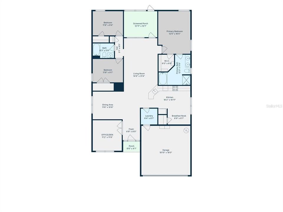 На продажу: $355,000 (3 спален, 2 ванн, 1820 Квадратных фут)