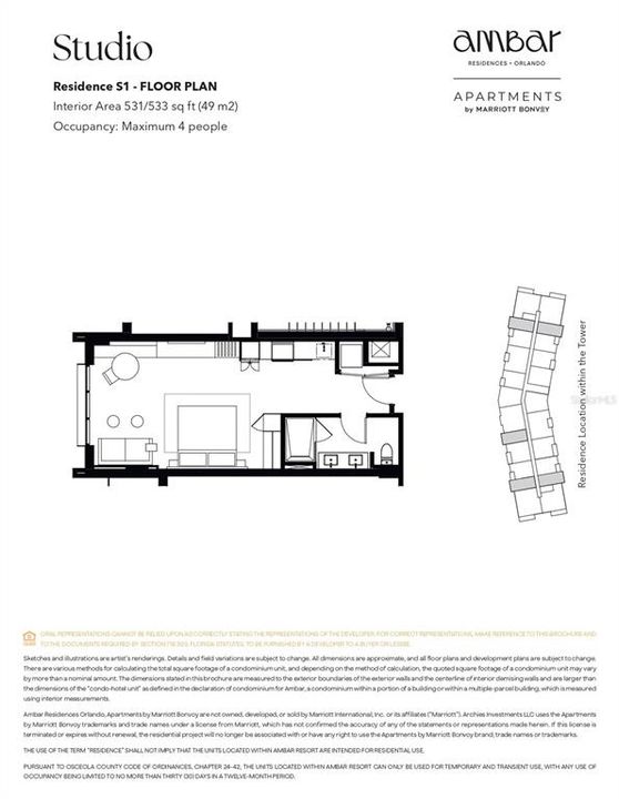 待售: $363,900 (0 贝兹, 1 浴室, 531 平方英尺)