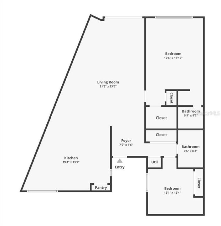 For Sale: $174,900 (2 beds, 2 baths, 1001 Square Feet)