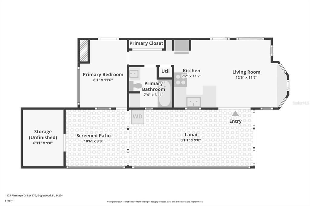 合同活跃: $35,000 (1 贝兹, 1 浴室, 272 平方英尺)