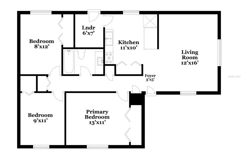 В аренду: $1,690 (3 спален, 1 ванн, 1288 Квадратных фут)