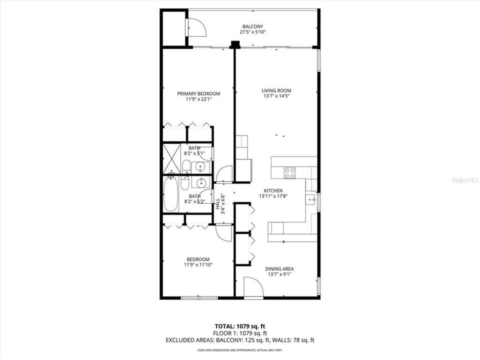 For Sale: $775,000 (2 beds, 2 baths, 1060 Square Feet)