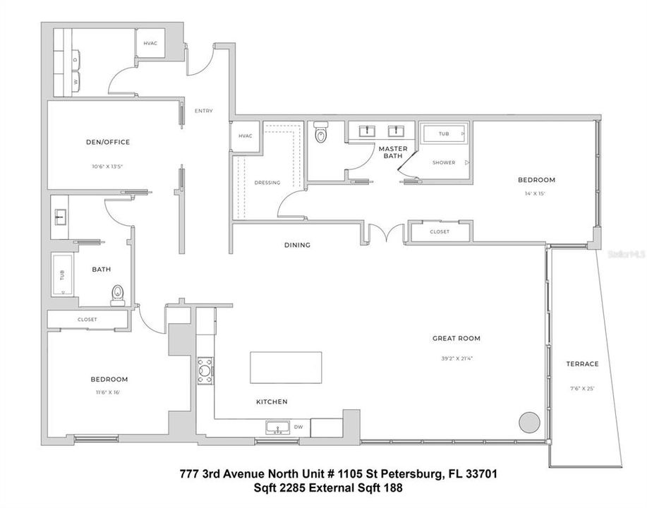На продажу: $1,865,000 (2 спален, 2 ванн, 2297 Квадратных фут)