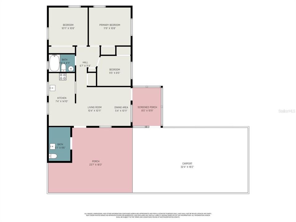 Activo con contrato: $285,000 (3 camas, 1 baños, 840 Pies cuadrados)