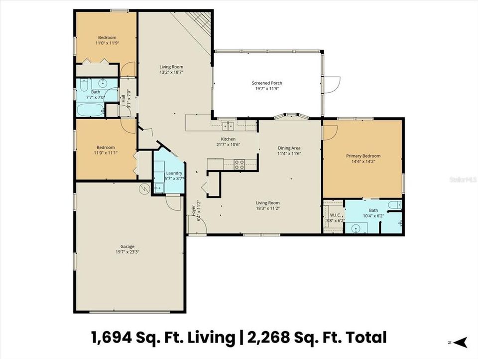 待售: $289,900 (3 贝兹, 2 浴室, 1694 平方英尺)
