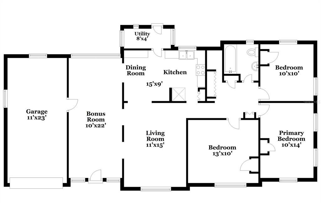 合同活跃: $1,935 (3 贝兹, 1 浴室, 1302 平方英尺)