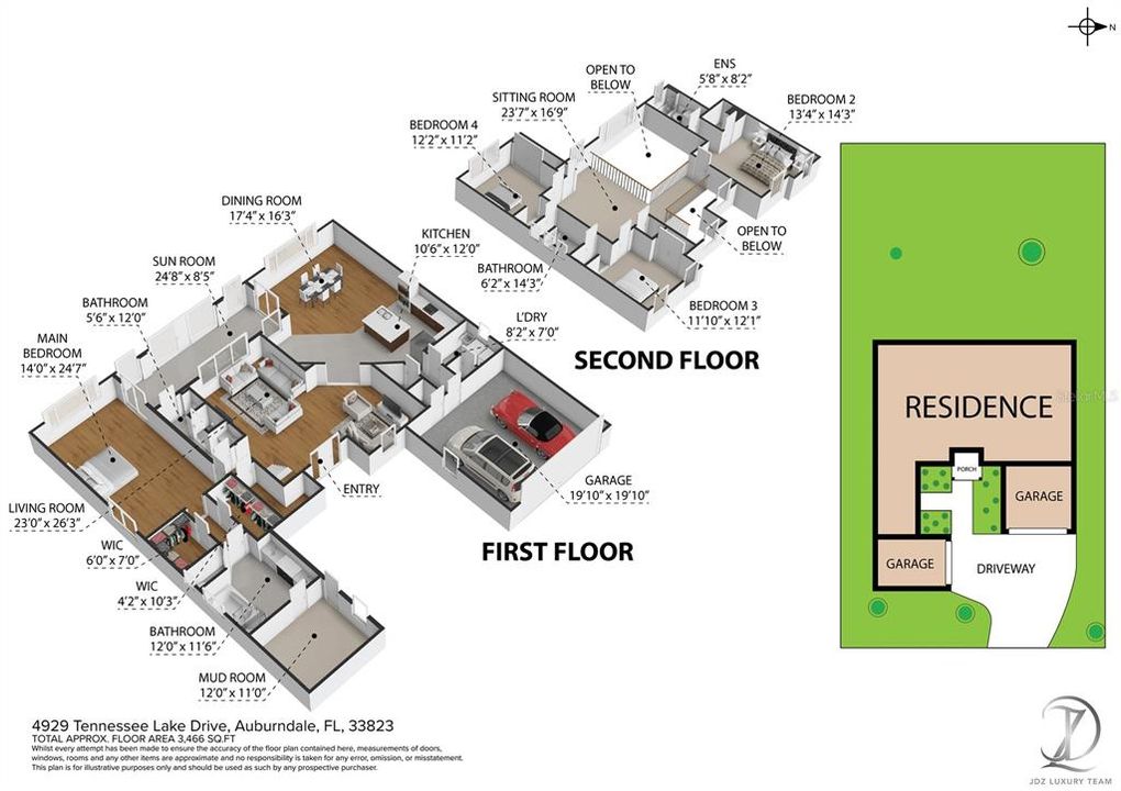 Activo con contrato: $629,900 (4 camas, 4 baños, 3386 Pies cuadrados)