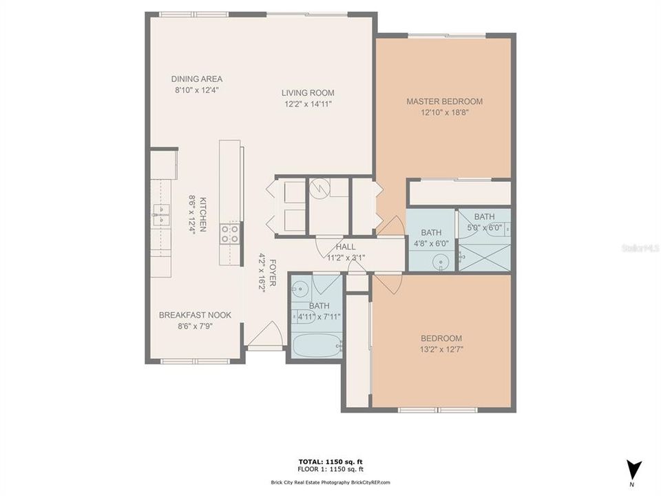 For Rent: $2,250 (2 beds, 2 baths, 1150 Square Feet)