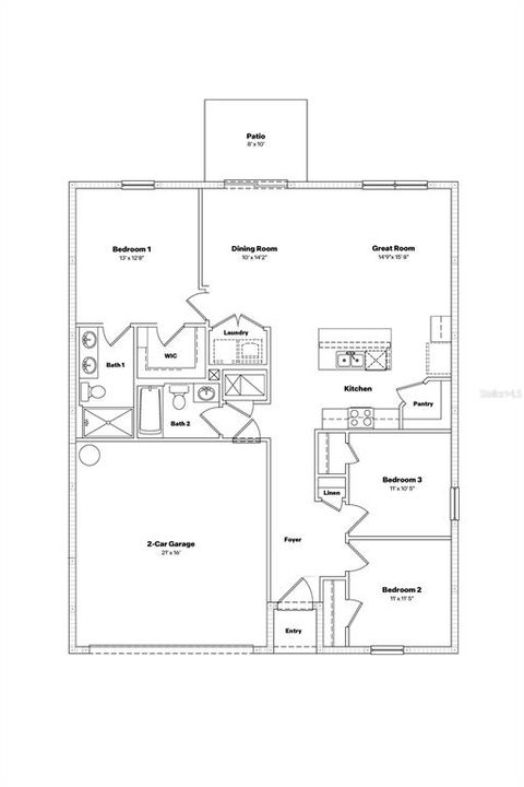 Active With Contract: $259,990 (3 beds, 2 baths, 1328 Square Feet)