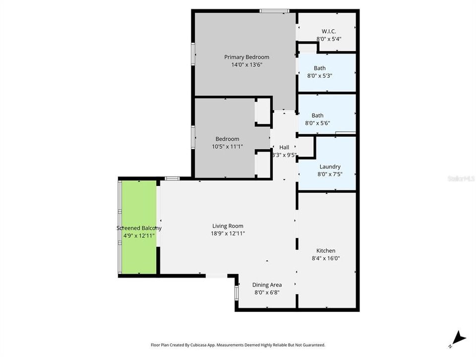 На продажу: $195,000 (2 спален, 2 ванн, 1038 Квадратных фут)