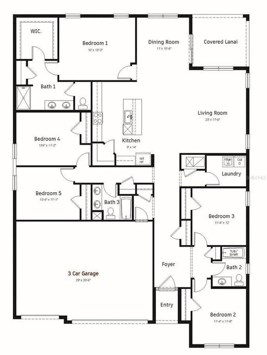 Active With Contract: $389,999 (5 beds, 3 baths, 2490 Square Feet)
