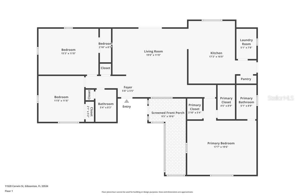 На продажу: $287,000 (3 спален, 2 ванн, 1514 Квадратных фут)