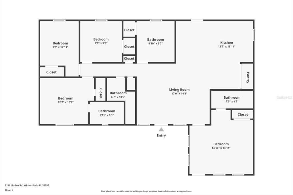 For Rent: $3,000 (5 beds, 3 baths, 1442 Square Feet)
