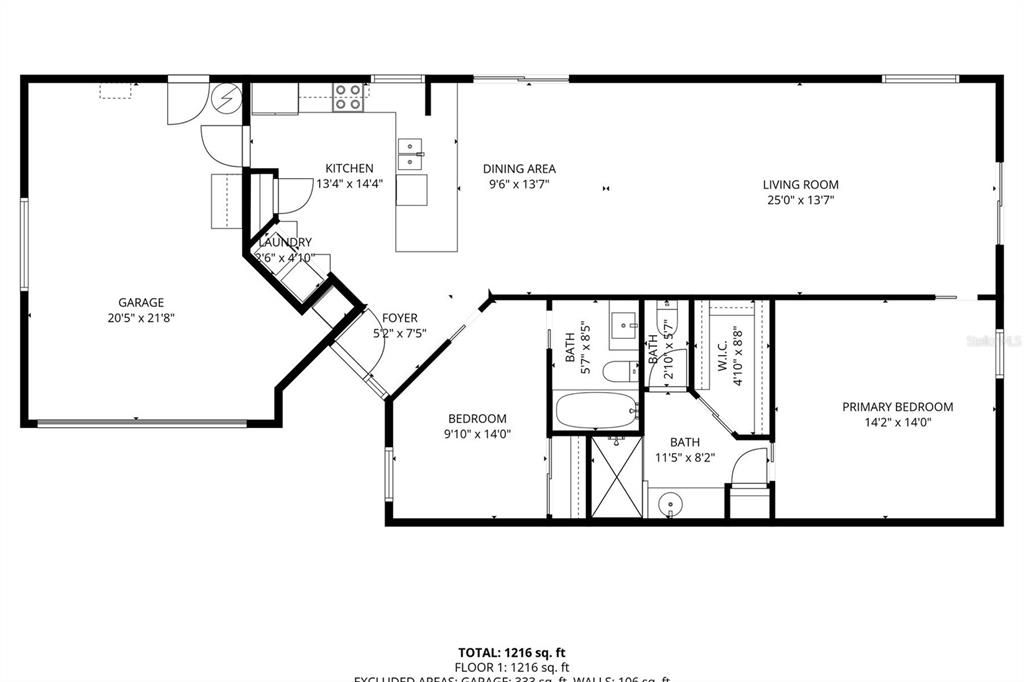 Active With Contract: $279,000 (2 beds, 2 baths, 1279 Square Feet)