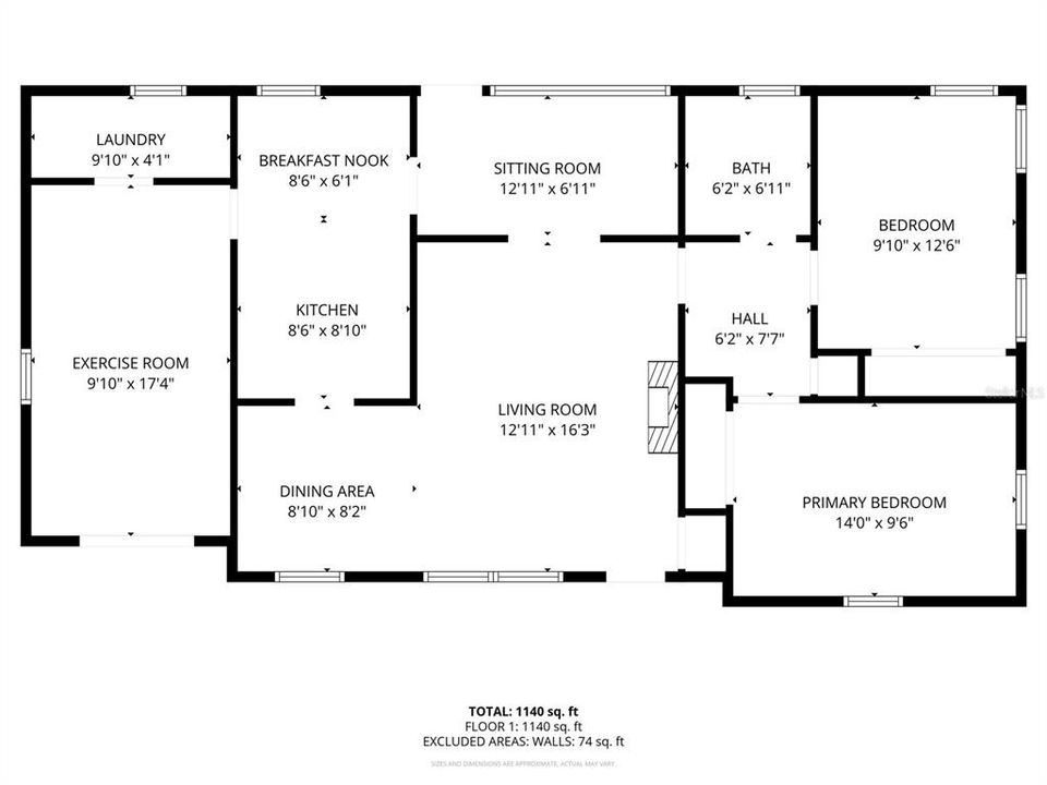 For Sale: $295,000 (2 beds, 1 baths, 1258 Square Feet)
