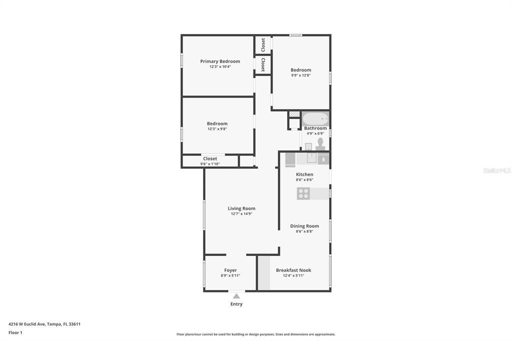 待售: $450,000 (3 贝兹, 1 浴室, 1252 平方英尺)