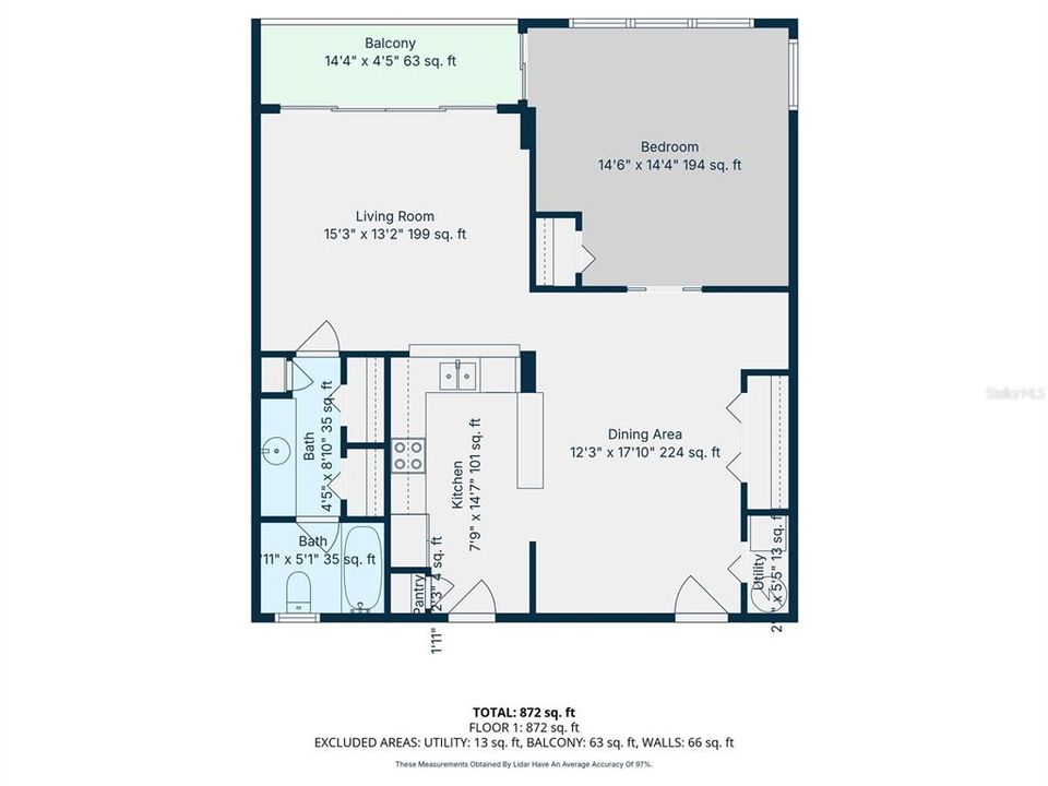 待售: $395,000 (1 贝兹, 1 浴室, 867 平方英尺)