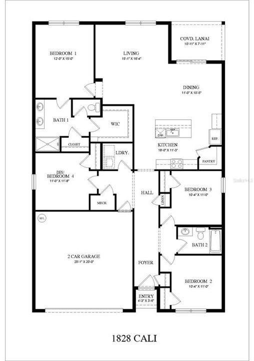 Active With Contract: $327,998 (4 beds, 2 baths, 1828 Square Feet)