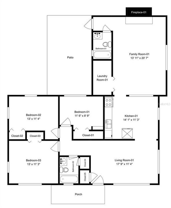 待售: $254,700 (3 贝兹, 2 浴室, 1380 平方英尺)