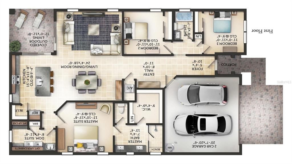 For Rent: $2,400 (3 beds, 2 baths, 1935 Square Feet)