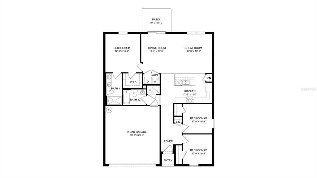 На продажу: $329,000 (3 спален, 2 ванн, 1328 Квадратных фут)