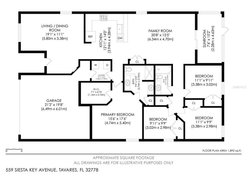 На продажу: $449,000 (4 спален, 2 ванн, 1892 Квадратных фут)