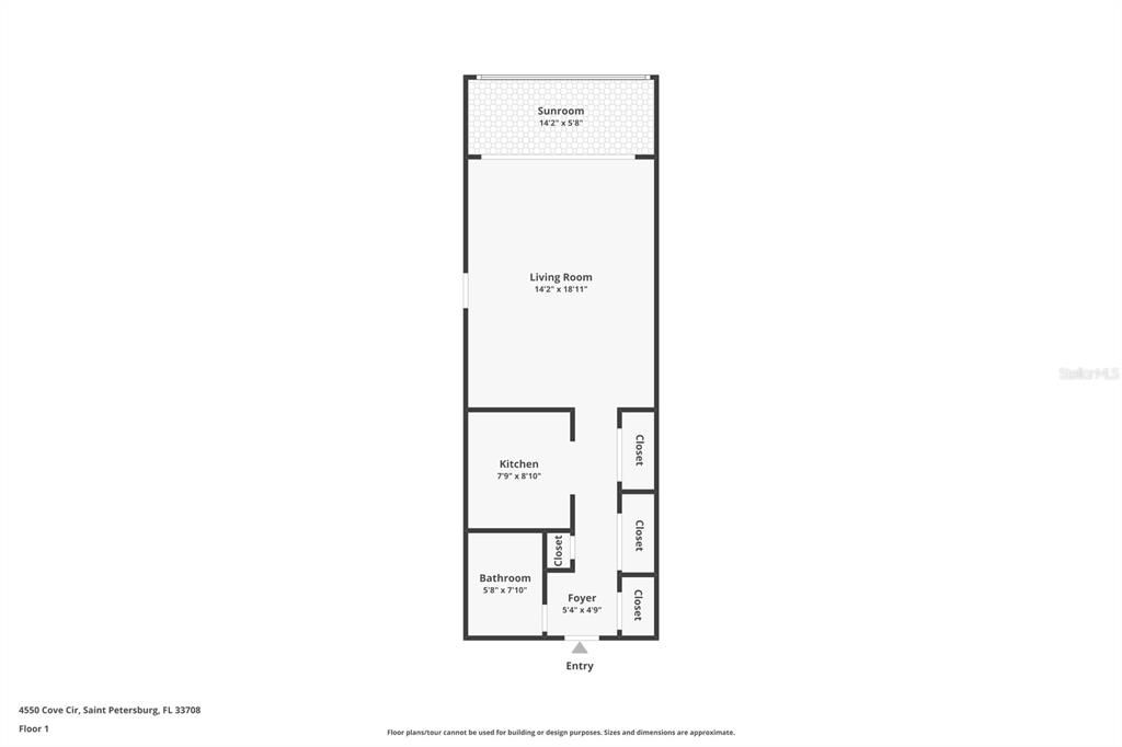 待售: $174,990 (1 贝兹, 1 浴室, 530 平方英尺)