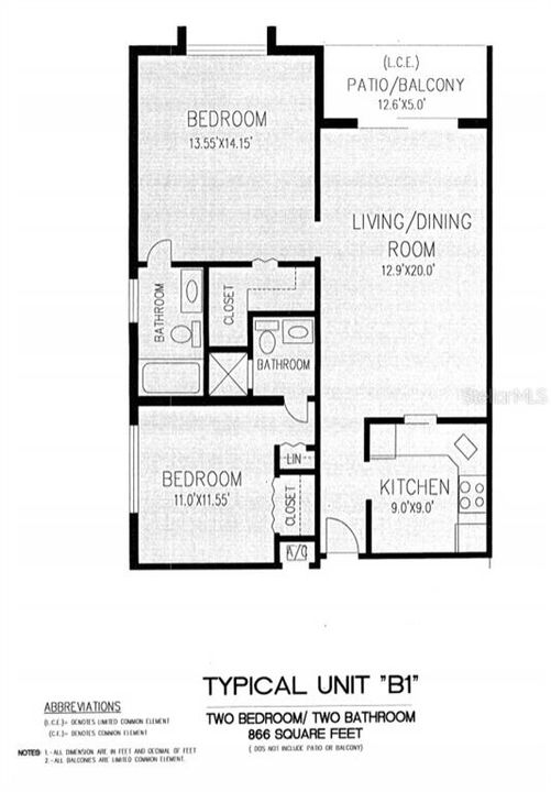 出租: $1,700 (2 贝兹, 2 浴室, 866 平方英尺)