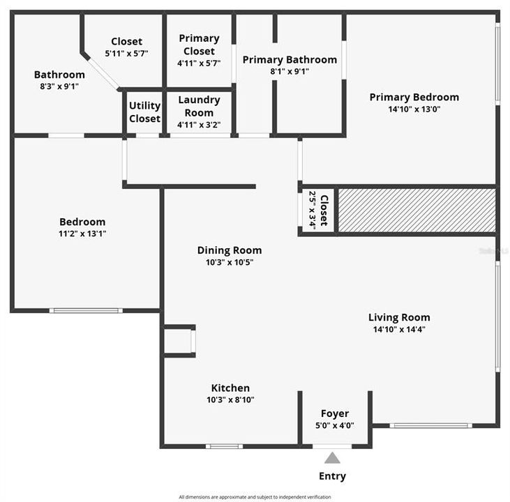 合同活跃: $1,700 (2 贝兹, 2 浴室, 1112 平方英尺)