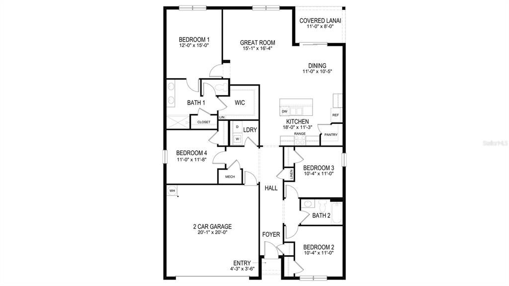 Active With Contract: $348,070 (4 beds, 2 baths, 1828 Square Feet)