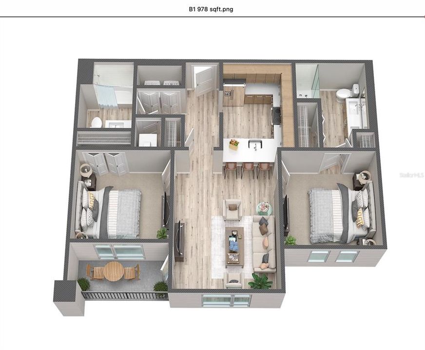 For Rent: $2,090 (2 beds, 2 baths, 978 Square Feet)