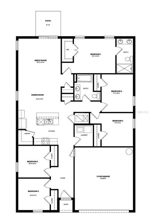 Activo con contrato: $334,990 (5 camas, 2 baños, 1708 Pies cuadrados)