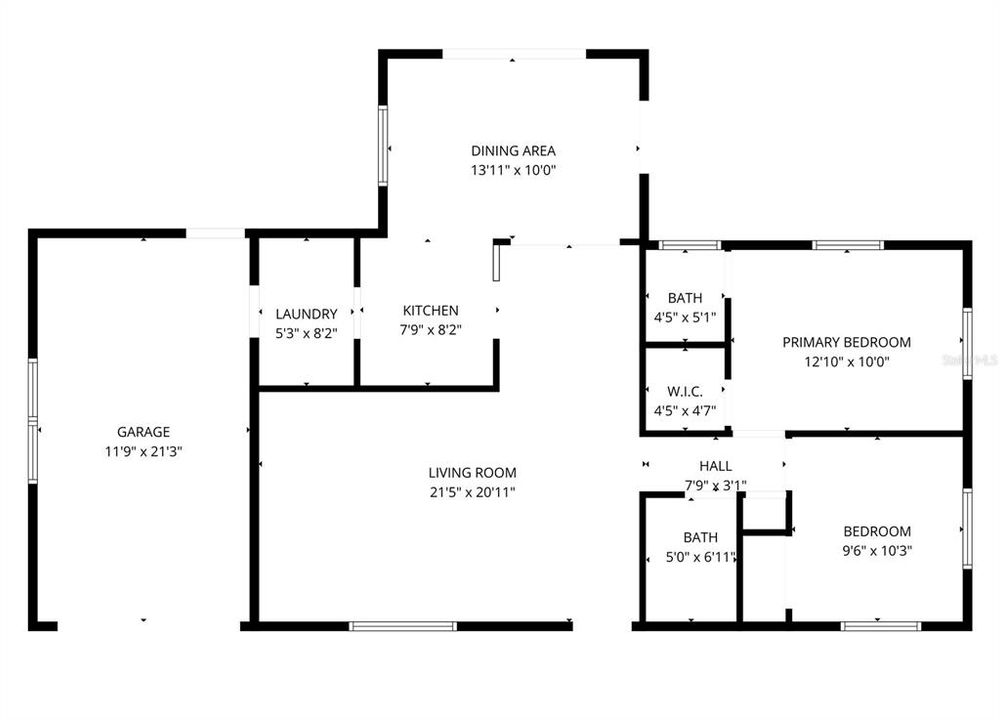 For Sale: $199,000 (2 beds, 1 baths, 1096 Square Feet)