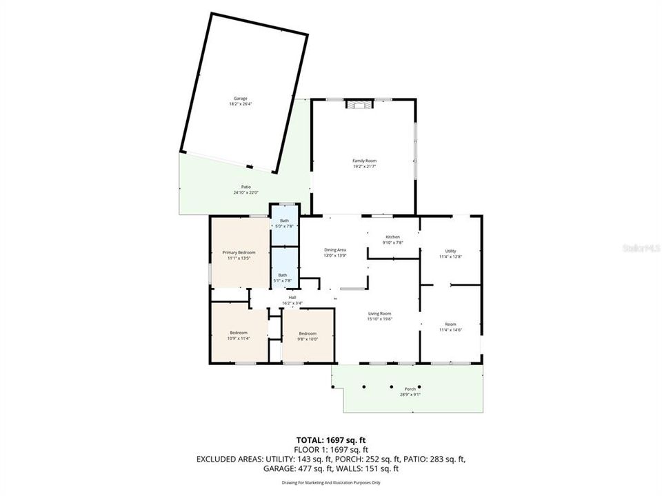 Active With Contract: $399,000 (3 beds, 2 baths, 1920 Square Feet)