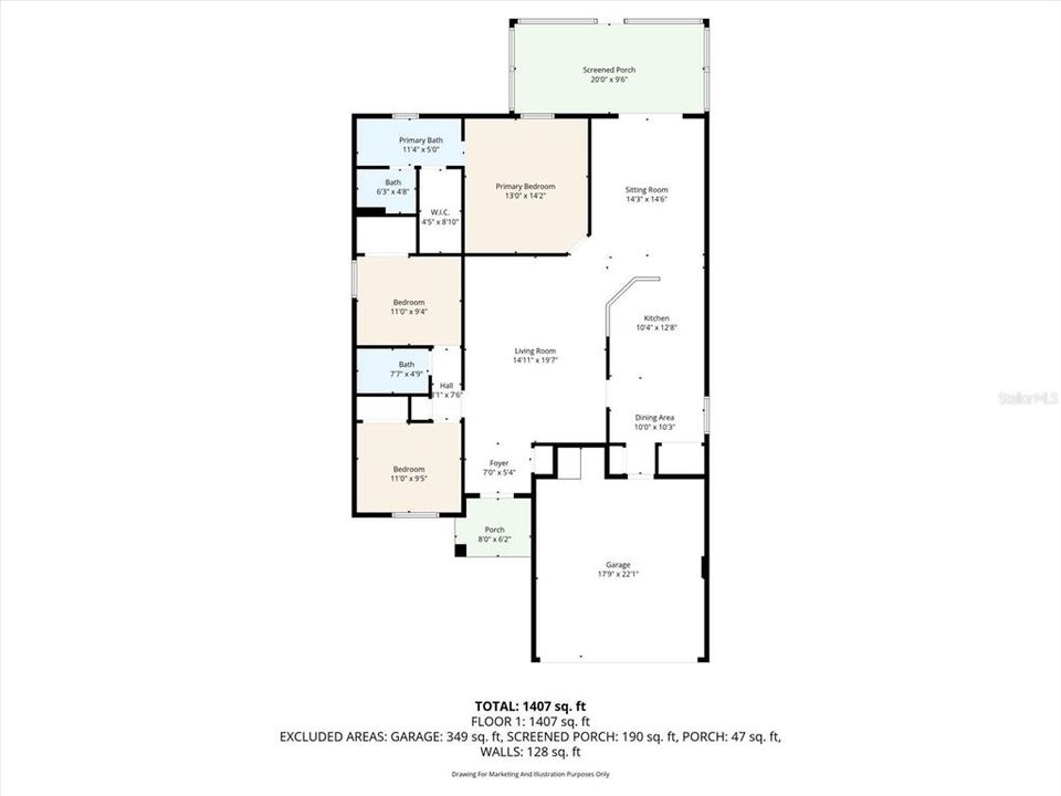 合同活跃: $339,900 (3 贝兹, 2 浴室, 1487 平方英尺)