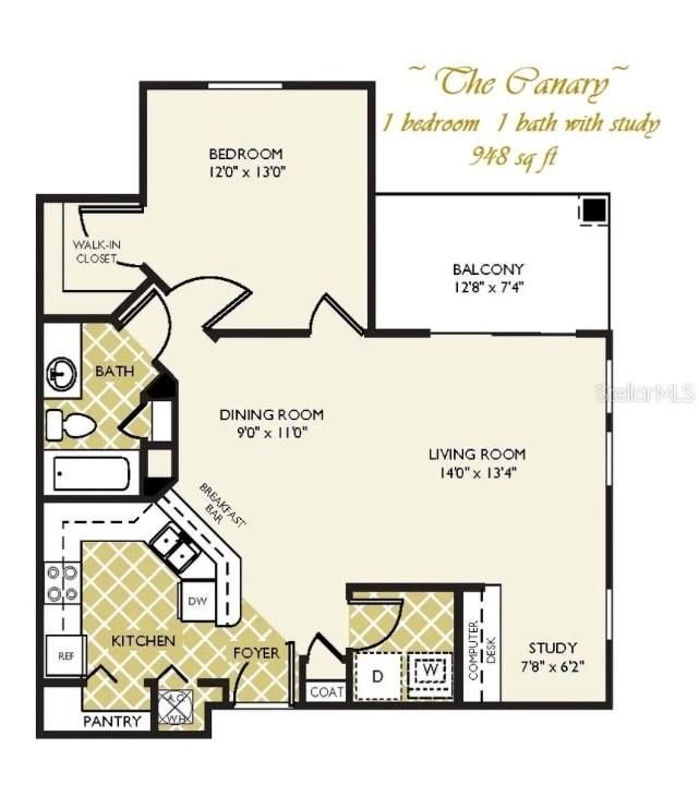 For Rent: $1,475 (1 beds, 1 baths, 740 Square Feet)