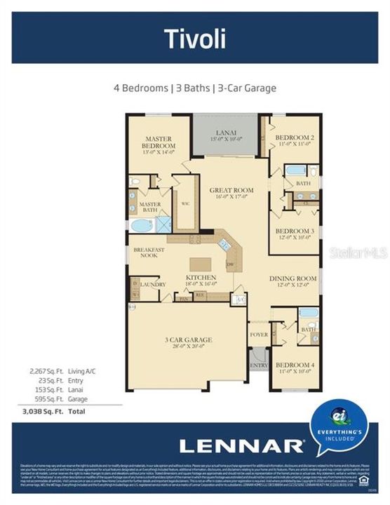 For Sale: $400,000 (4 beds, 3 baths, 2271 Square Feet)