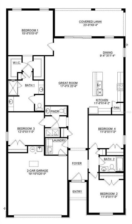 待售: $370,490 (4 贝兹, 2 浴室, 2045 平方英尺)