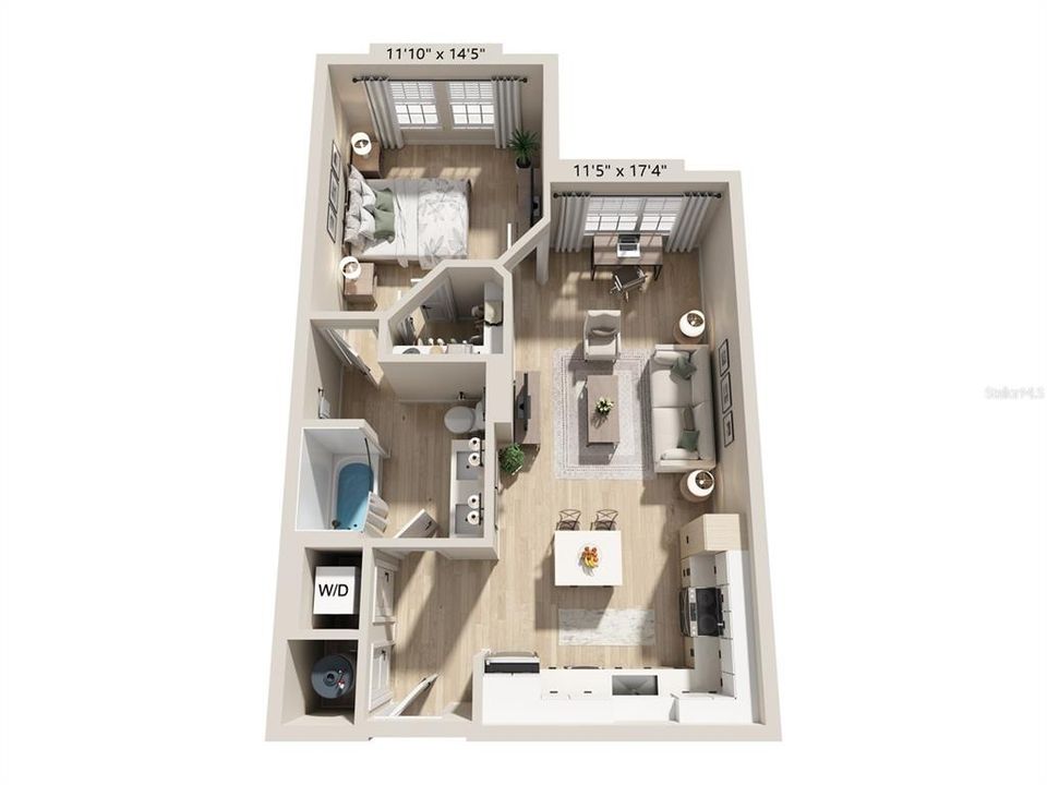 For Rent: $1,826 (1 beds, 1 baths, 723 Square Feet)