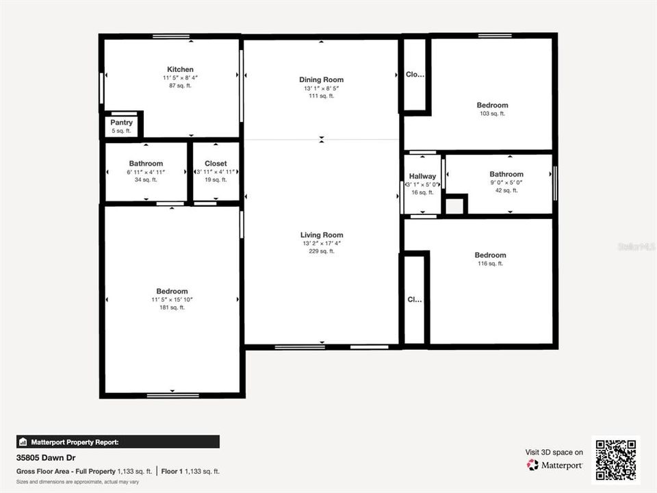 待售: $274,900 (3 贝兹, 2 浴室, 1105 平方英尺)