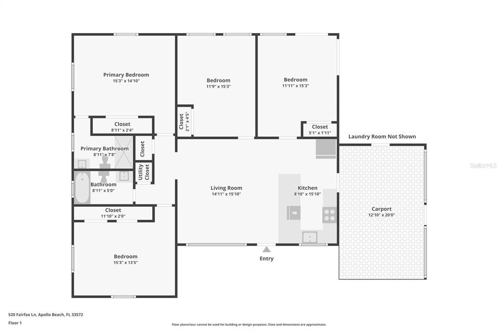 待售: $335,000 (4 贝兹, 2 浴室, 1440 平方英尺)