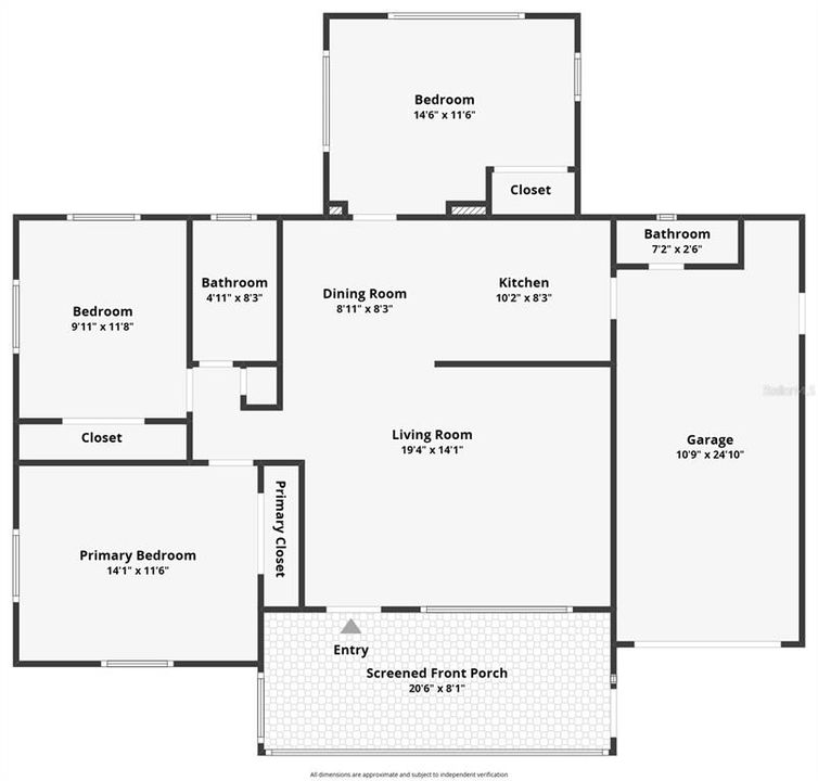 На продажу: $250,000 (3 спален, 2 ванн, 1104 Квадратных фут)