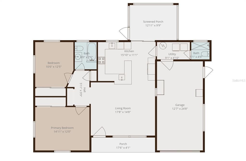 合同活跃: $359,000 (2 贝兹, 1 浴室, 1013 平方英尺)