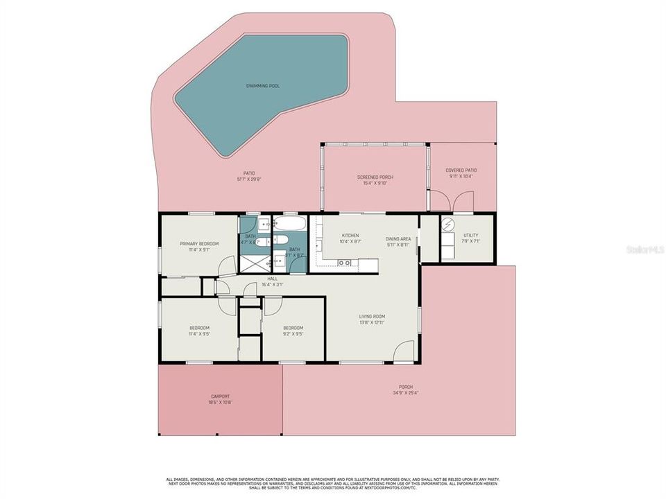 На продажу: $290,000 (3 спален, 2 ванн, 960 Квадратных фут)