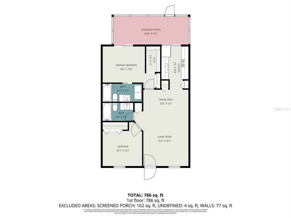 合同活跃: $225,000 (2 贝兹, 2 浴室, 875 平方英尺)