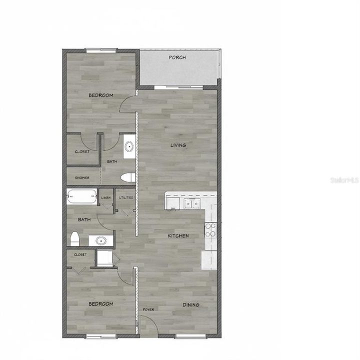 出租: $1,795 (2 贝兹, 2 浴室, 1120 平方英尺)