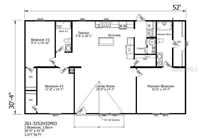 En Venta: $275,700 (3 camas, 2 baños, 1577 Pies cuadrados)