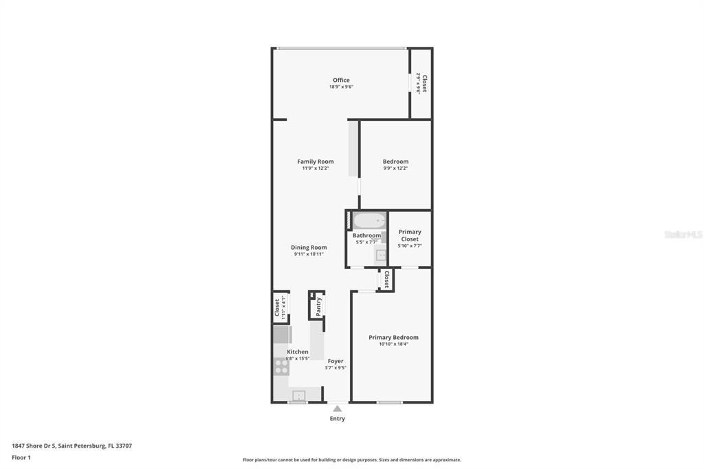 На продажу: $249,000 (2 спален, 1 ванн, 1050 Квадратных фут)