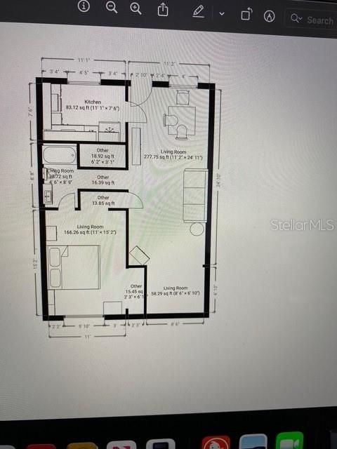 出租: $1,670 (1 贝兹, 1 浴室, 624 平方英尺)